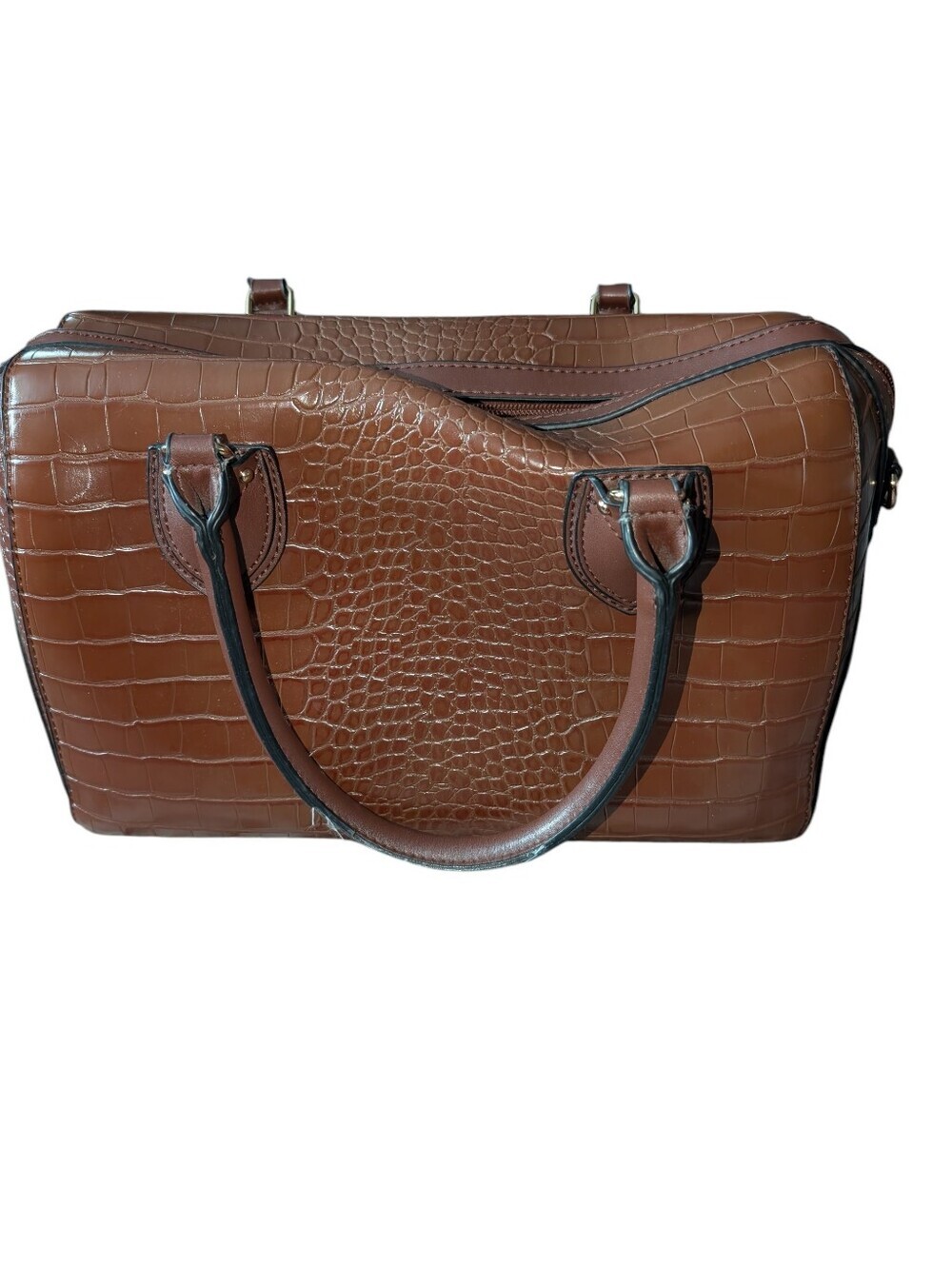 La terre Croc-Embossed Tote Handbag - Picture 3 of 5